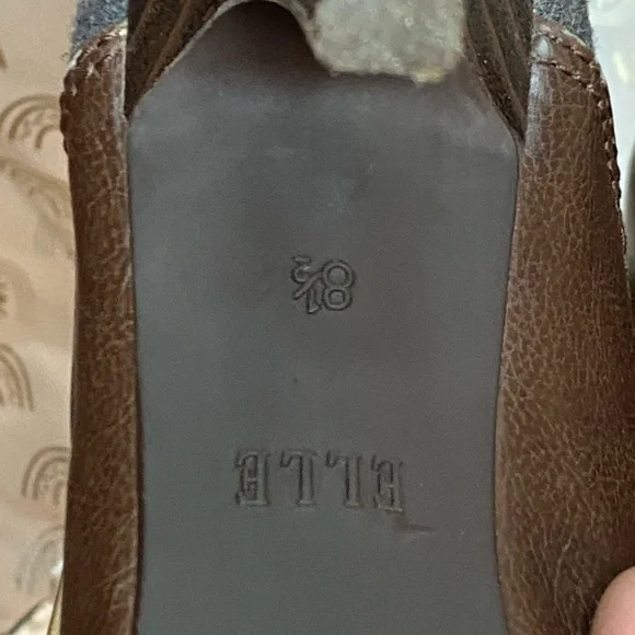 Elle Brown and Gray Heeled Boots with Chunky Sole - Picture 13 of 15